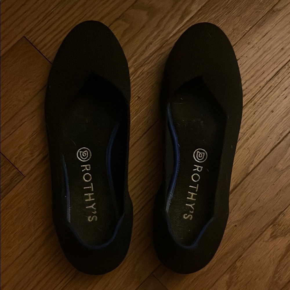 Rothy's Black Flats Comfortable Slip-On Loafers